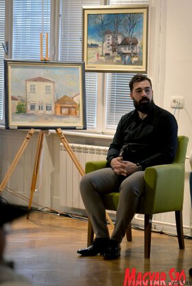Könyvtárak a művészek szemével vándorkiállítás megnyitója (Dávid Csilla felvétele)