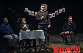 Magvető-élőújság Zentagunarason (Gergely Árpád felvétele)