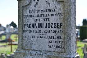 Megemlékezés Paganini József sírjánál (Molnár Edvárd felvétele)