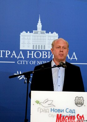 Miroslav Antić-díj átadása az újvidéki Városházán (Dávid Csilla felvétele)