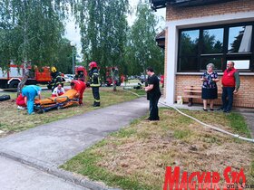 Tűzvédelmi gyakorlat a topolyai egészségházban (Kazinczy Paszterkó Diana felvétele)