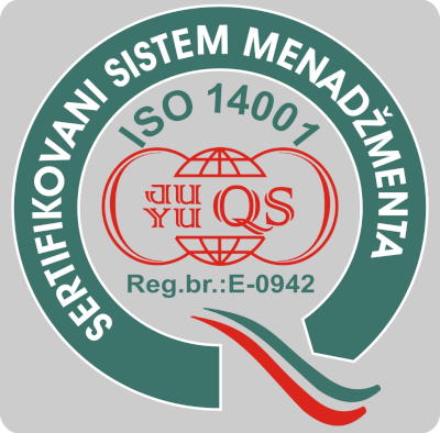 ISO 14001 Certified company